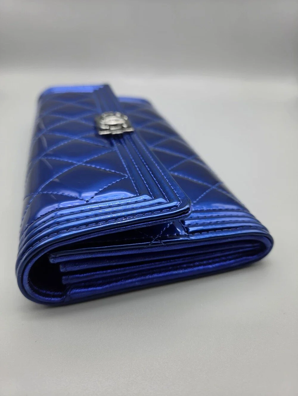 CHANEL patent calfskin